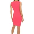 thumbnail image 6 of SMihono Summer Cocktail Dresses for Women Sexy Bodycon Sleeveless Wrap Ruched Sheath V Neck Wedding Guest Mini Dress Sundress Pink L, 6 of 8