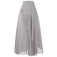thumbnail image 2 of XINPING Women's Skirts Midi Flared Ruffle Polka Dot Stretchable Fabric Chiffon Elastic High Waist Pleated A-Line Flared Maxi Skirts, 2 of 3