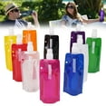 thumbnail image 6 of Collapsible Sports Water Bottle 3 Pack - Foldable Leak Proof Travel Bottles for Camping Hiking, 480mL BPA Free Portable Water Pouch with Carabiner, Outdoor Hydration Gifts, 6 of 7