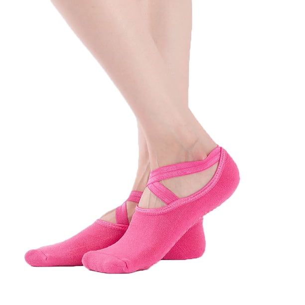 Calcetines de yoga para mujer, antideslizantes, absorbentes del sudor, para yoga, ejercicio, fitness, baile