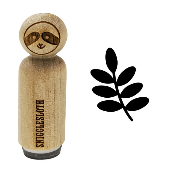 Leaf Branch Solid Rubber Stamp for Scrapbooking Crafting Stamping - Mini 1/2 Inch