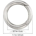 thumbnail image 3 of Bag Carabiner Ring, 30 Pieces Round Carabiner Ring, Spring Buckle Mini 20mm Round Carabiner Keychain Hook Clips, 3 of 5