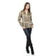 thumbnail image 4 of Blusa satinada con estampado Roman Fashion /Juvenil, 19443 (Cafe) cafe G, 4 of 5
