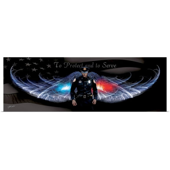 Great BIG Canvas | Rolled Jason Bullard Poster Print entitled No Greater Love Police To Protect And To Serve