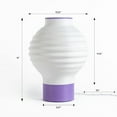 thumbnail image 5 of JONATHAN Y Asian Lantern 15" Vintage Traditional Plant-Based PLA 3D Printed Dimmable LED Table Lamp, White/Purple, USA1003A, 5 of 9
