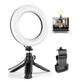 thumbnail image 1 of Aro de Luz para Celular,Anillo de Luz LED con Clip y Tr&iacute;pode, 5 Colores y 10 Niveles Brillo, Kit de Iluminaci&oacute;n para Selfies, Videollamadas,Zoom,C&aacute;mara Web,Monitor,Str, 1 of 9