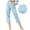 Light Blue, variant on DuoJiaJ Womens Trousers Back Pants Elastic Waist Linen Pants Casual Pants With Pocket Women's Lounge Pants Green L
