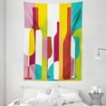 thumbnail image 1 of Wine Tapestry, Colorful Abstract Wine Bottle Glass Silhouettes Modern Party Drinks Geometric Design, Wall Hanging for Bedroom Living Room Dorm Decor, 60W X 80L Inches, Multicolor, by Ambesonne, 1 of 2