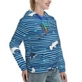 thumbnail image 6 of Haiem Sharks on White Blue Striped for Men's Fashion Hoodies & Sweatshirts with Kangaroo Pocket,Hooded Sweatshirt with Eye-catching Drawstrings-XX-Large, 6 of 7