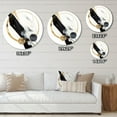 thumbnail image 4 of Designart "Textured Marble Painting III" Abstract Marble Metal Round Wall Art, 4 of 5