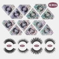 thumbnail image 4 of 12 pares de pestañas postizas naturales hechas a mano cómodas de visón de 4 esti maquillaje femenino, bricolaje suave y tenu G002 Sunnimix Pestañas postizas, 4 of 8