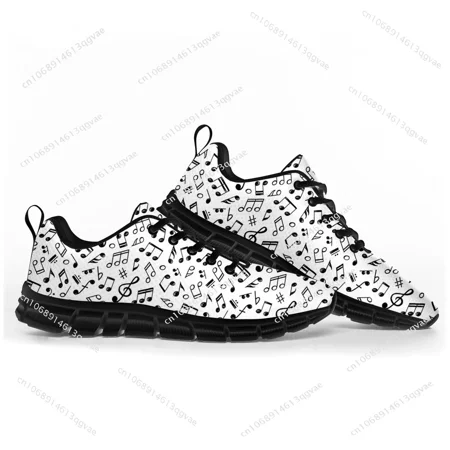 

Musical Notes Cartoon Pattern Sports Shoes Mens Womens Teenager Kids Children Sneakers Casual Custom High Quality Couple Shoes