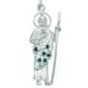 thumbnail image 2 of Dije Chico San Judas Zirconias Unisex Plata Ley 925 4.7 cm verde Alto/Ancho 4.7 cm x 1.3 cm, 2 of 3