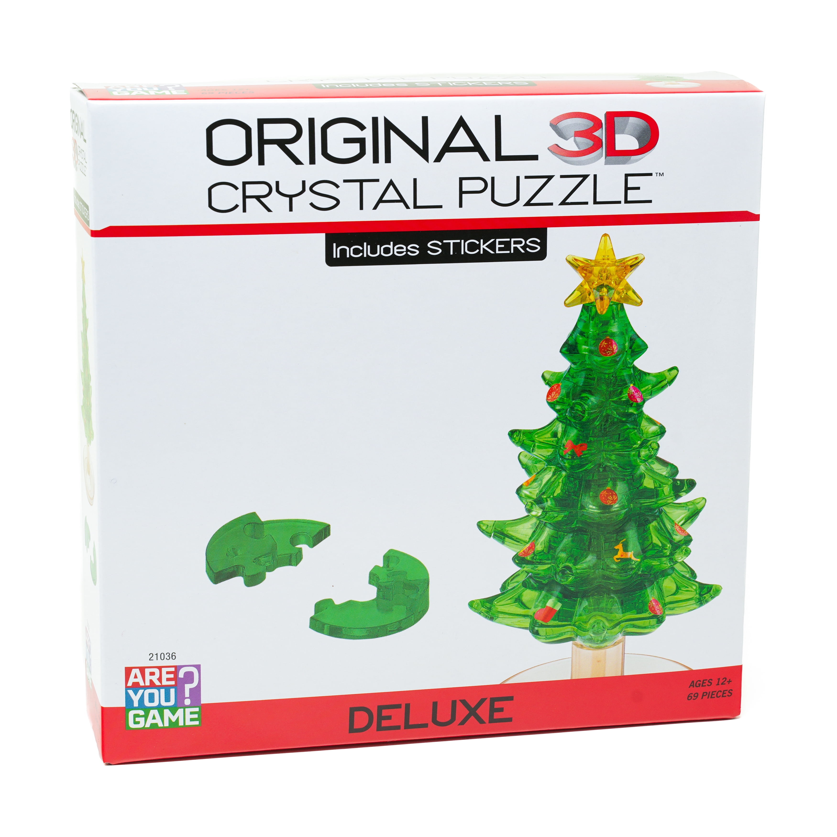 AreYouGame.com 3D Crystal Puzzle - Christmas Tree: 69 Pcs