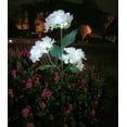 thumbnail image 2 of Solar Powered Garden Lights Outdoor Waterproof IP65 Color Changing 7 Colors Auto On/Off Lily Shape Fabric Petals 29 Height No Wiring Easy Install for Pathway Fence Flower Bed Landscape Decoration, 2 of 3