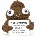thumbnail image 1 of Poo Cute Crochet Potato Toy With Inspirational Quote Card, Ideal Novelty Gag Gift For Friends, Birthdays, Home Decor, Teachers, & Fall Celebrations. U, 1 of 3
