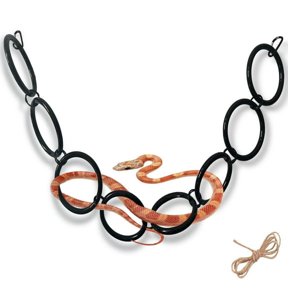Reptiles Enrichment Toy For Snake Adjustable Bridge Ladder Exercise Climbing Chain with Metal Clip Terrariums Landscape