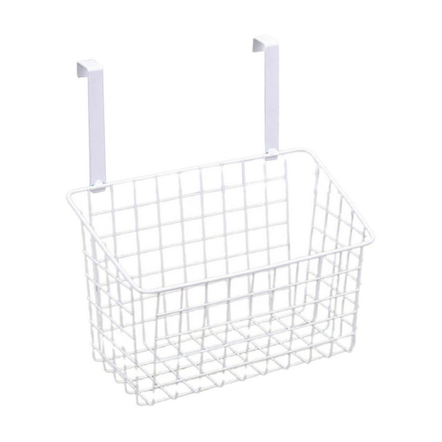 Organizador de puerta debajo del fregadero Organizador de puerta sobre gabinete Organizador de puerta de gabinete de cocina de alambre de hierro Blanco