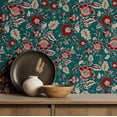 thumbnail image 5 of S4Sassy Artistic Floral Wallpaper- Green Wall Covering, 25" x 60" Self-Adhesive Textured Vinyl Walls Paper, Wall Wrap, Easy DIY Walls Covering For Farmhouse Bedroom, Living Room, Living Space, 5 of 9