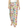 thumbnail image 2 of Lsque Colorful Donuts Print Women's Pajama Pants, Lounge Pant - Comfortable Home Wear,Elastic Waistband, Stylish Design-Medium, 2 of 9