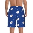 thumbnail image 3 of Yiaed Moon Lamb Print Men's Swim Trunks with Lining Quick Dry Sports Shorts Beach Shorts Boardshorts-Small, 3 of 5