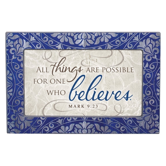 All Things Are Possible Deco Denim Jewelry Music Box Plays How Great Thou Art