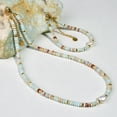 thumbnail image 4 of Natural Shoushan Stone & Freshwater Pearl & Brass Rondelle Beaded Necklaces & Beaded Bracelets Sets Golden 380mm & 160mm, 4 of 5