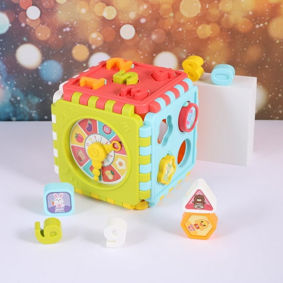 Baby Activity Toy- Activity Shapes Sorter Toy For Girl And Boy Begin Again Puzzles Wooden Alphabet