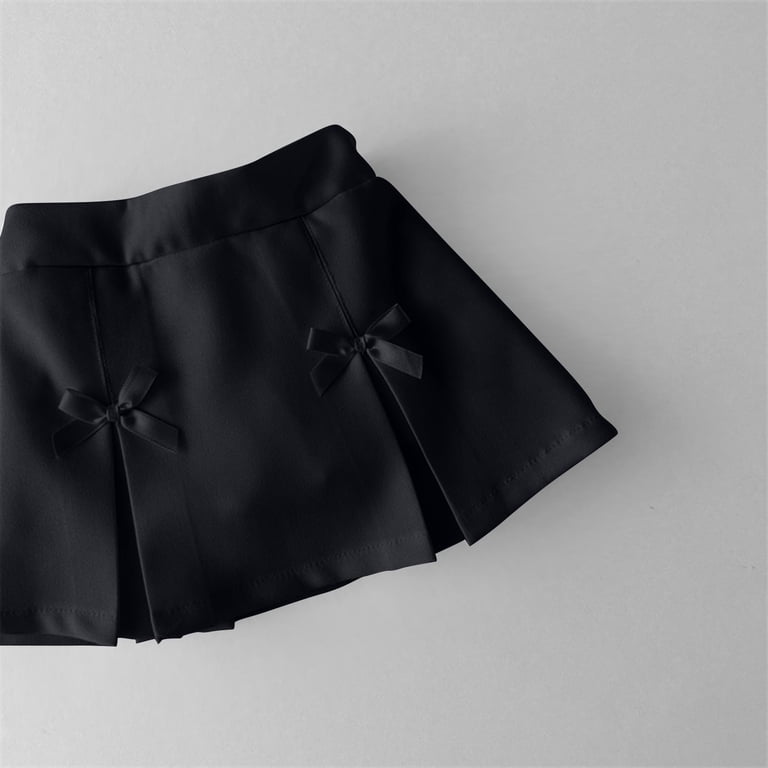 Toddler Summer Dresses Clearance Summer Bow Pleated Mini Skirts for Kids  Girls Baby Cute Tennis Skater School Flare Short Skirt New Black 9 Months -  Walmart.com