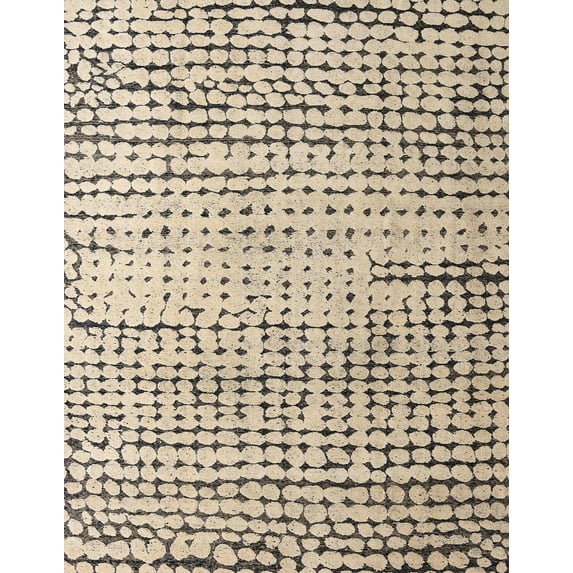 Ahgly Company Machine Washable Indoor Rectangle Abstract Deep Peach Orange Area Rugs, 4' x 6'