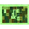 thumbnail image 1 of Ahgly Company Indoor Rectangle Abstract Green Contemporary Area Rugs, 2' x 5', 1 of 1