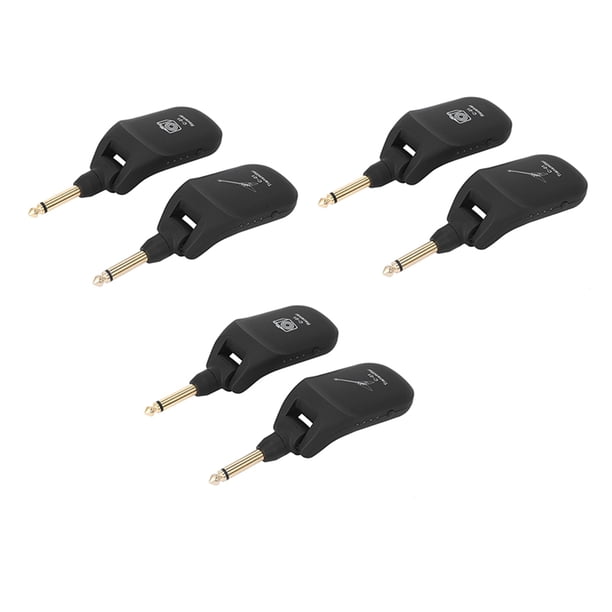 3X de Guitarra Inalámbrico Receptor de Transmisor de Guitarra Inalámbrico Incorporado de 4 Canales Receptor para Guitarra Eléctrica Bajo