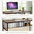 thumbnail image 2 of Costway 55'' Industrial Computer Desk  w/ Storage Shelf  Adjustable Foot Pads Home Office, 2 of 11