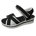 thumbnail image 1 of 2025 Women Shoes Sandals Platform H Sandals for Women Wedge Sandals Fashion Versatile Sandals with Rhinestones for Women Braided Buckle Breathable Wedge House Sandals for Women Sandals, 1 of 5