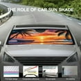 thumbnail image 6 of Heduofu Car Windshield Sun Shade, Sunset Beach Palm Tree Sunshades Sun Visor Protector Blocks UV Rays Foldable Keep Your Vehicle Cool for Most Sedans SUV Truck 51x28in, 6 of 7