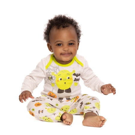 Halloween Shrek Baby Boys or Girls Bodysuit and Pants with Bib Set 3-Piece Sizes 0M-12M