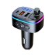thumbnail image 2 of Transmisor Bluetooth para coche,Adaptador de coche Bluetooth V5.0,Automóvil Bluetooth 5.0 Reproductor de Mp3 retroiluminado, USB dual .0 Puertos PD Llamada manos libres,Disco U, 2 of 9