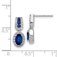 thumbnail image 4 of Primal Gold 14 Karat White Gold Diamond and Sapphire Post Earrings, 4 of 4
