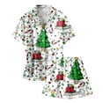 thumbnail image 4 of Weebloom Christmas Pajama Boys Children Shirt Pant Matching Casual With Pockets Xmas Pajamas Loungewear Pjs Sleepwear Green 2-3 Years, 4 of 4