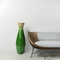 thumbnail image 6 of Uniquewise 24" Classic Bamboo Floor Vase Handmade, For Dining, Living Room, Entryway, Fill Up With Dried Branches Or Flowers, Glossy Green,, 6 of 9