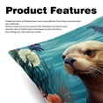 thumbnail image 2 of Sea Lion Velvet Throw Pillow Covers Set of 2 with Unique Patterns for Bed and Sofa, Available in 16x16, 18x18, and 20x20 Inches for Various Occasions, 2 of 6