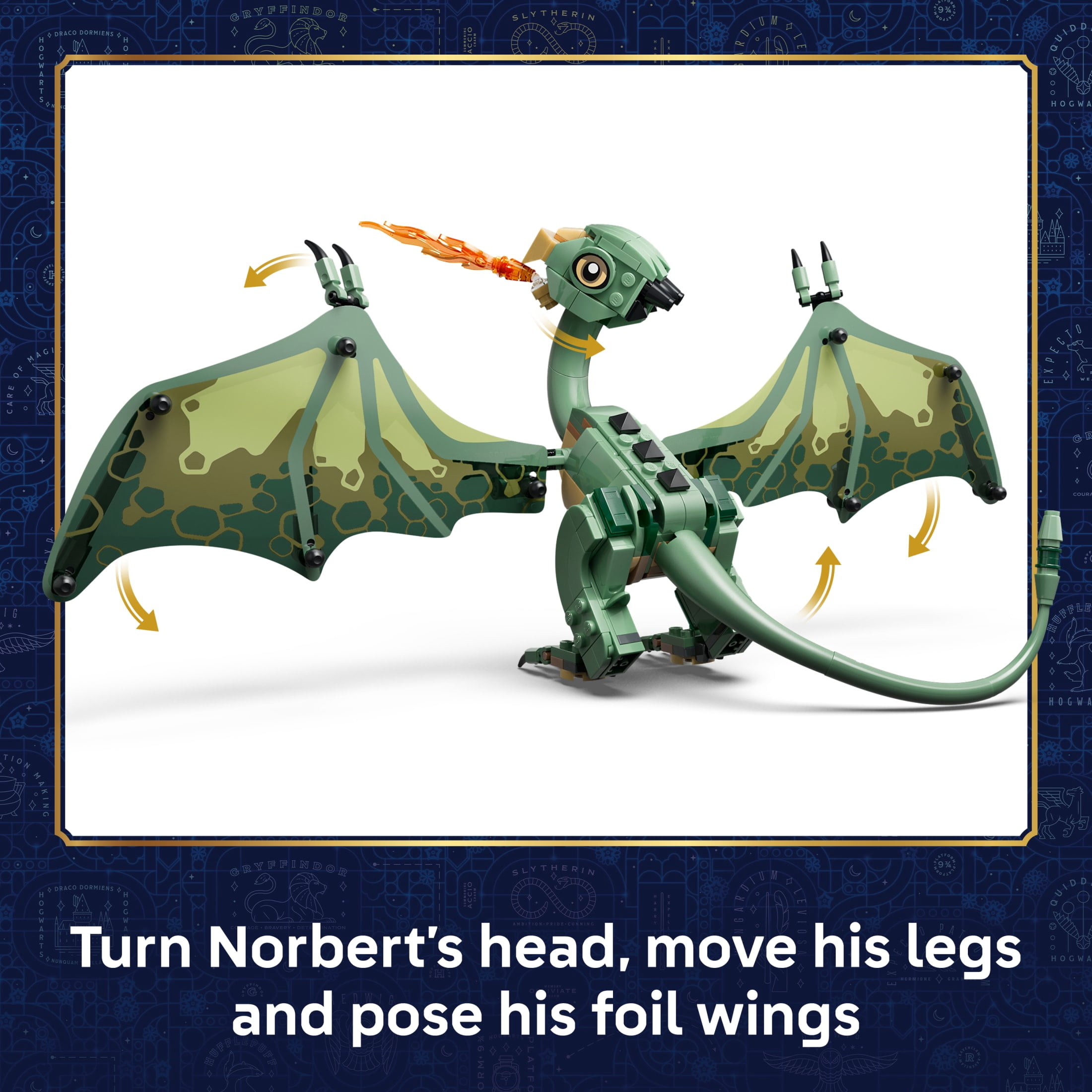 LEGO Harry Potter Norbert: Hagrid's Baby Dragon - Collectible Building Toy for Boys & Girls, Ages 9+ - Kids Bedroom or Desk Decor - Gift for Fans - 76477