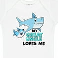 thumbnail image 4 of Inktastic My Great Uncle Loves Me with Cute Sharks Boys or Girls Baby Bodysuit, 4 of 5