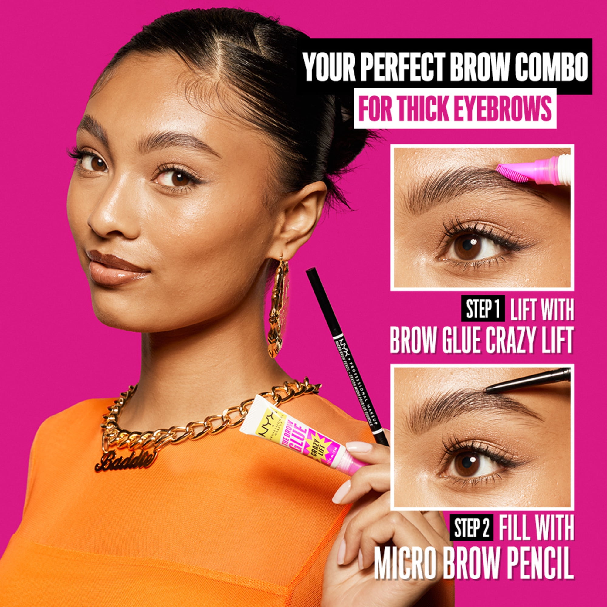 NYX PROFESSIONAL MAKEUP, Crayon à sourcils Micro, Crayon précis - TAUPE