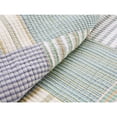 thumbnail image 3 of Juego de edredón de 2 piezas con tema de patchwork Ropa de cama con estampado de rayas, 3 of 4