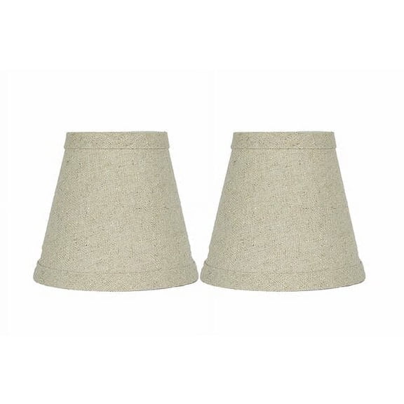 Urbanest Pure Linen Chandelier Empire Clip-on Shade, 3″ Top × 5″ Bottom × 4.5″ Slant Height – Replacement Lamp Shades for Chandelier, Pendant Light, Wall Sconce & Small Table Lamp, 2-Piece, Natural
