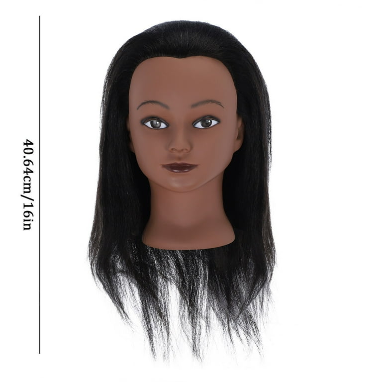 WXLCISI Mannequin Head Real Hair Styling Training Head Hairdresser