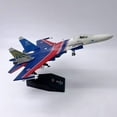 thumbnail image 3 of Su-27 de simulación 1:100, Flanker, modelo fundido a presión de aleación soviética 1987 con soporte, decoración de mesa para colecciones, 1 u, 3 of 8