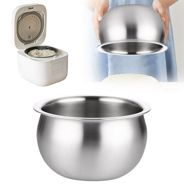 Pot Intérieur en Acier Inoxydable pour Cuiseur à Riz, Moule de Cuisson Durable pour Cuiseur, Pot en Métal pour Cuire le Riz et Cuisine Polyvalente Plus