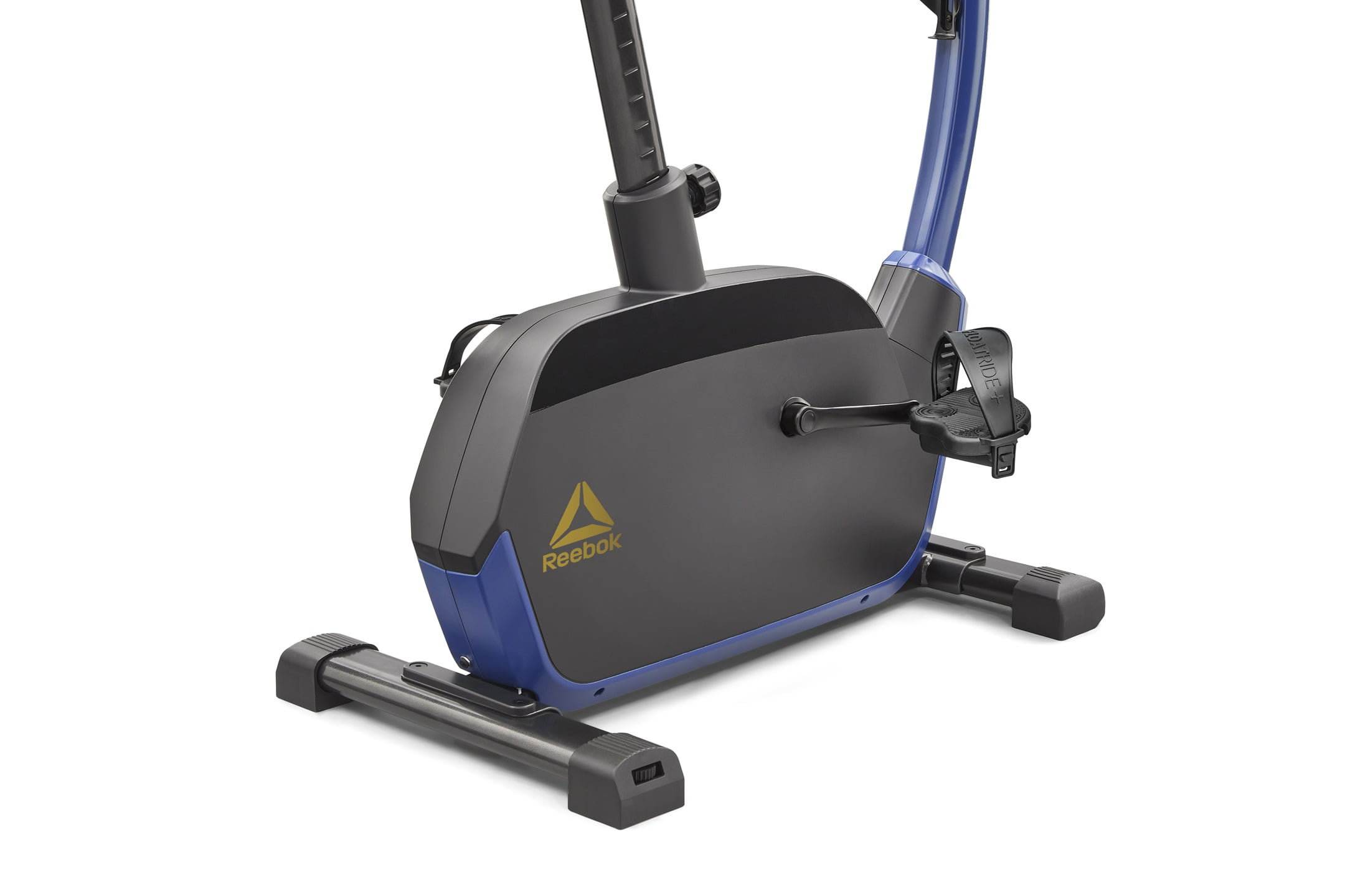 Reebok Fitness Delta FR30 Exercise Bike, Blue, Indoor Upright Stationary Cycling, Cardio Exercise, bluetooth, 32 electronic resistance levels